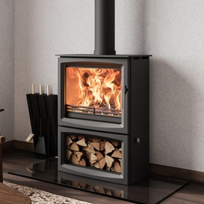 Ecosy+ 5kw Hampton Vista 500 Wide - Defra Approved - 5kw - Eco Design Approved  - Woodburning Stove